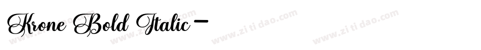 Krone Bold Italic字体转换